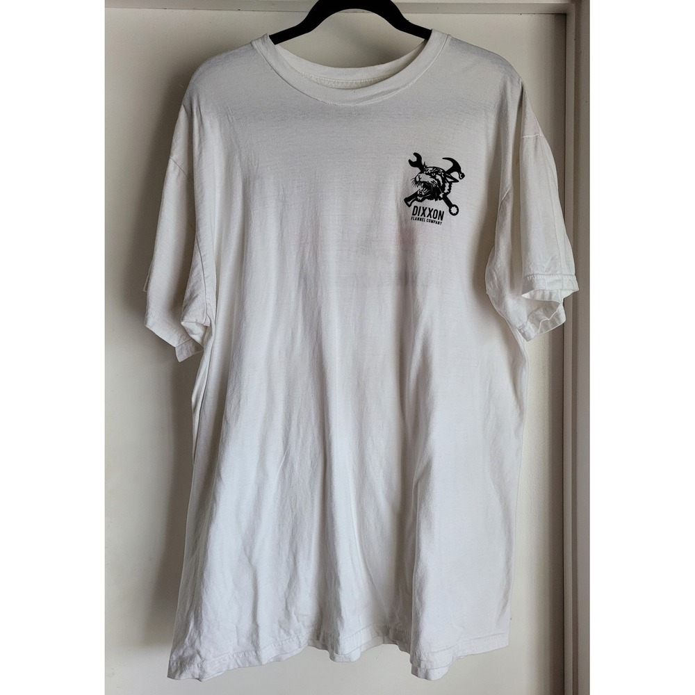 Dixxon Flannel Company T-Shirt White Graphic Crew Neck Short Sleeve Streetwear